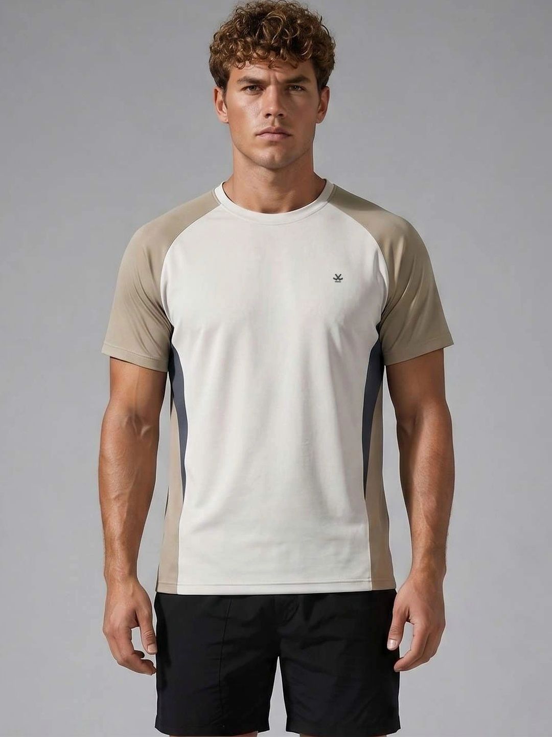 WROGN Men Colourblocked Slim Fit T-shirt-picture-41