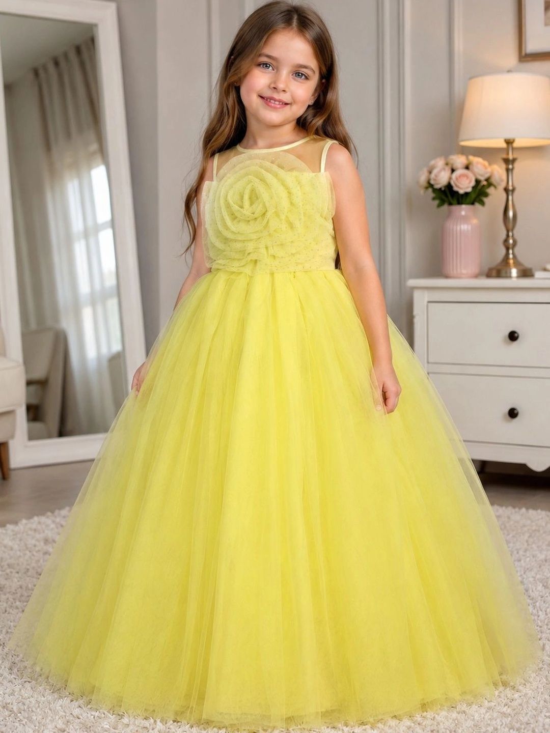 Miss & Chief Ruffled Net Maxi Dress-picture-13