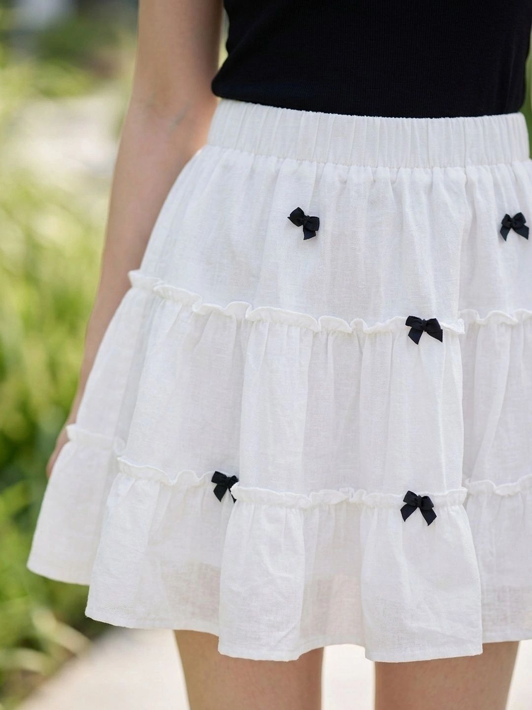 Suo Women Tiered Mini Tiered Skirt-picture-10