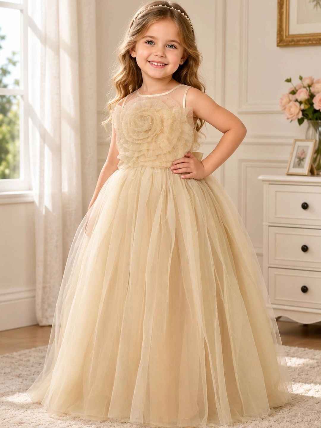 Miss & Chief Embellished Ruffled Net Maxi Dress-picture-51