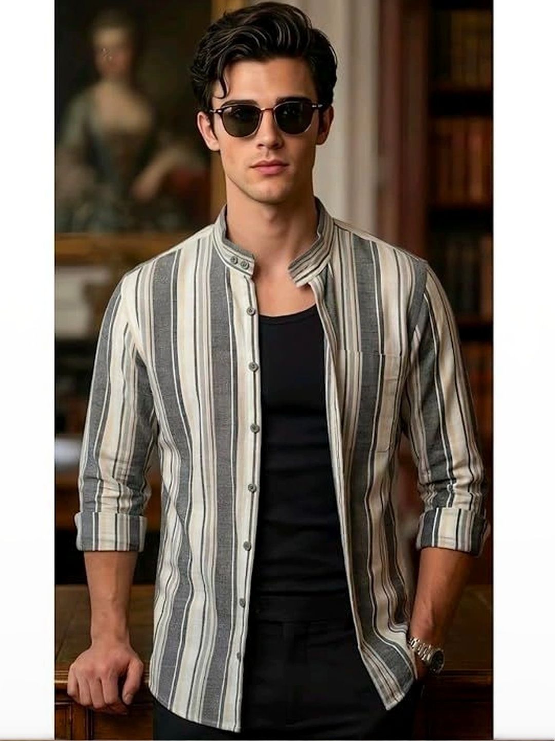 HAVELTON Men Striped Casual Shirt-picture-12