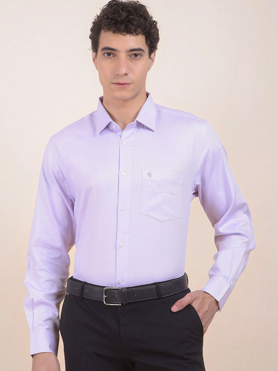 Cantabil Men Slim Fit Formal Shirt-picture-11