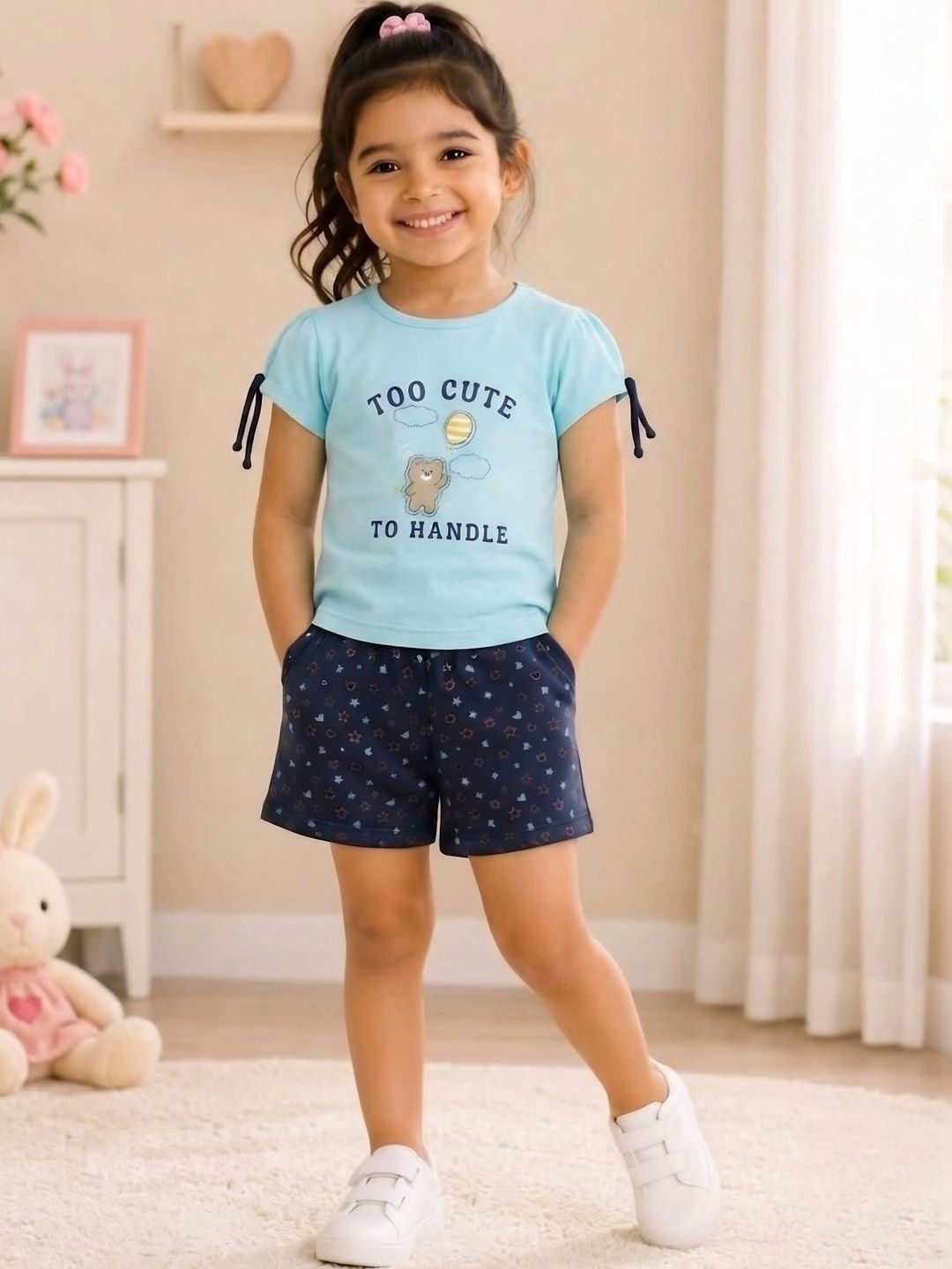 CERABI Girls Printed T-shirt with Shorts-picture-31