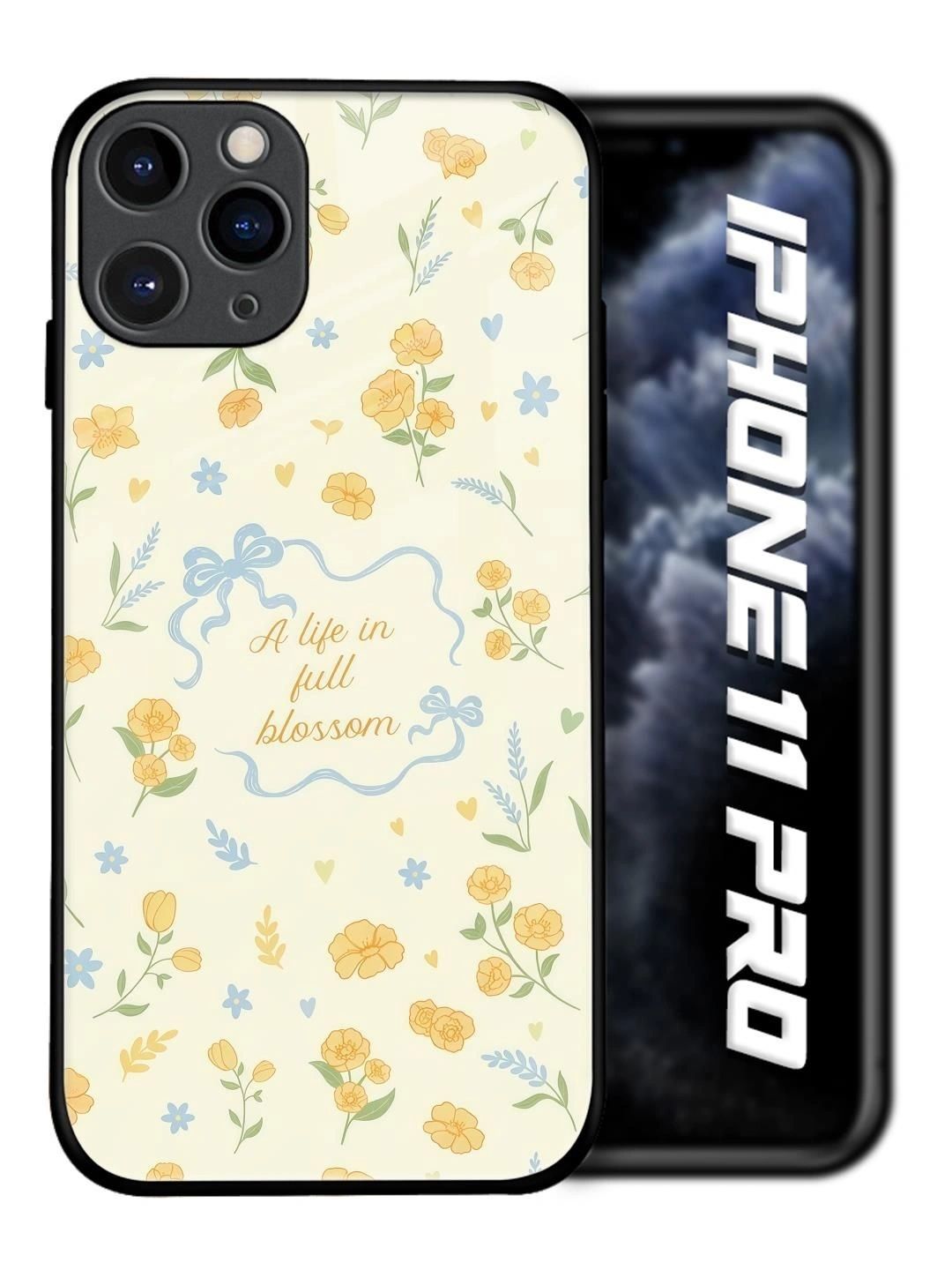 QRIOH Floral Printed iPhone 11 Pro Back Case Mobile Accessories-picture-35