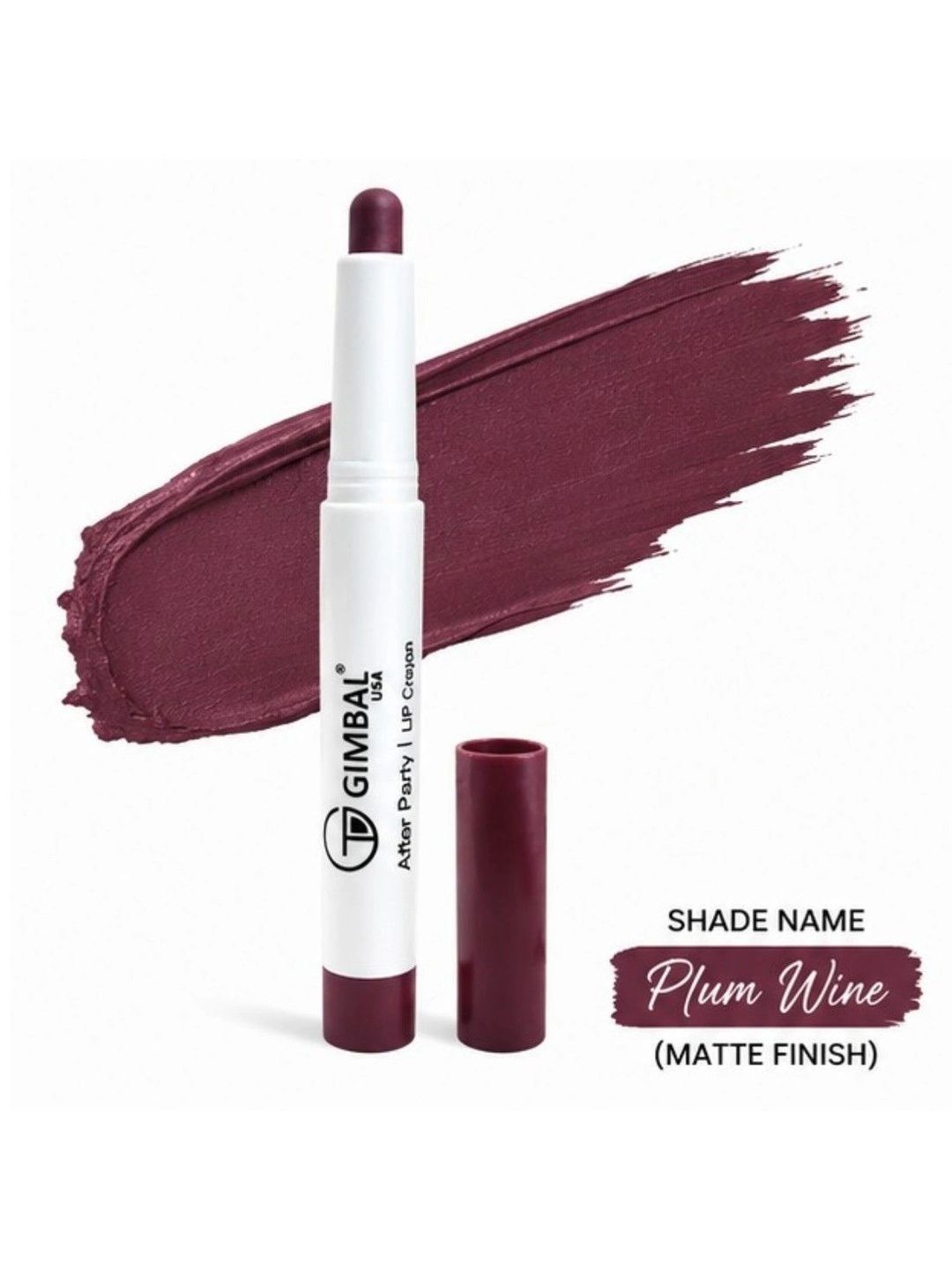 GIMBAL Non Transfer Matte Finish Lipstick - 1.5 g -Plum Wine 11-image-44