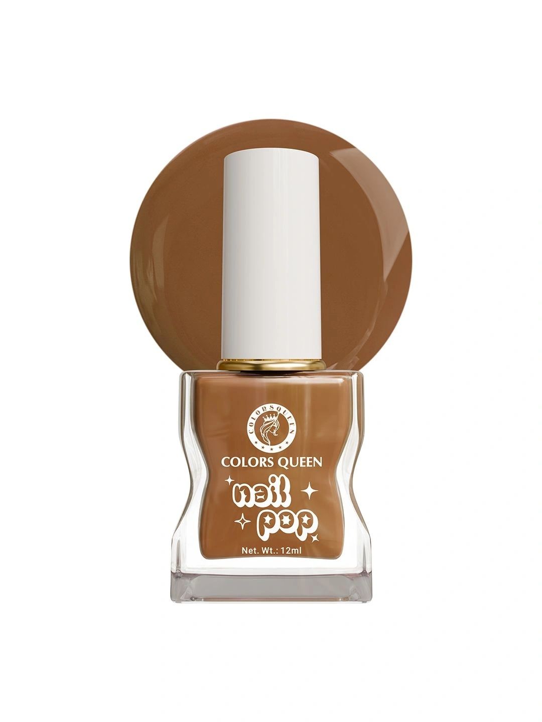 Colors Queen Nail Pop Glossy Gel Finish & Quick Drying Nail Polish - 12 ml -Caramel Kiss-picture-9