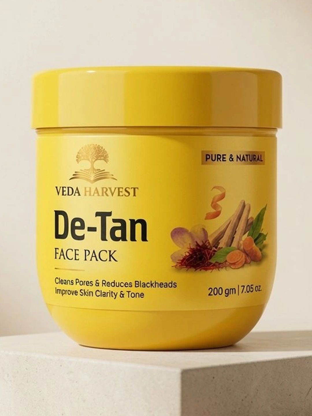 Veda Harvest De-Tan Face Pack For Glowing Skin - 200 g-image-40