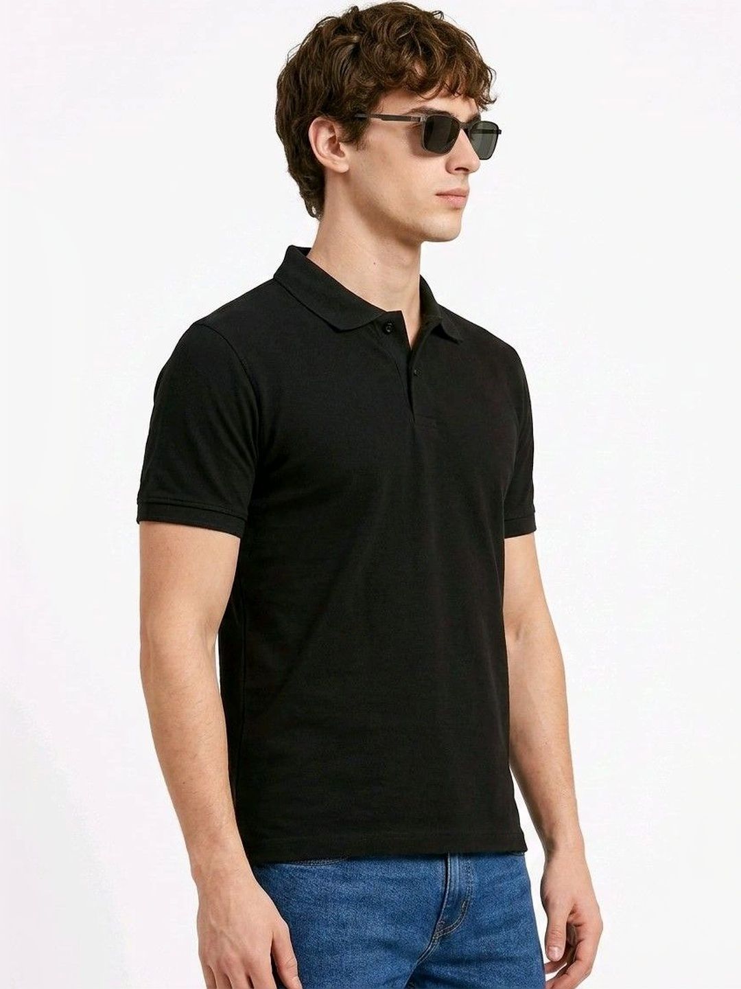 Mast & Harbour Men Polo Collar Pure Cotton T-shirt-picture-34