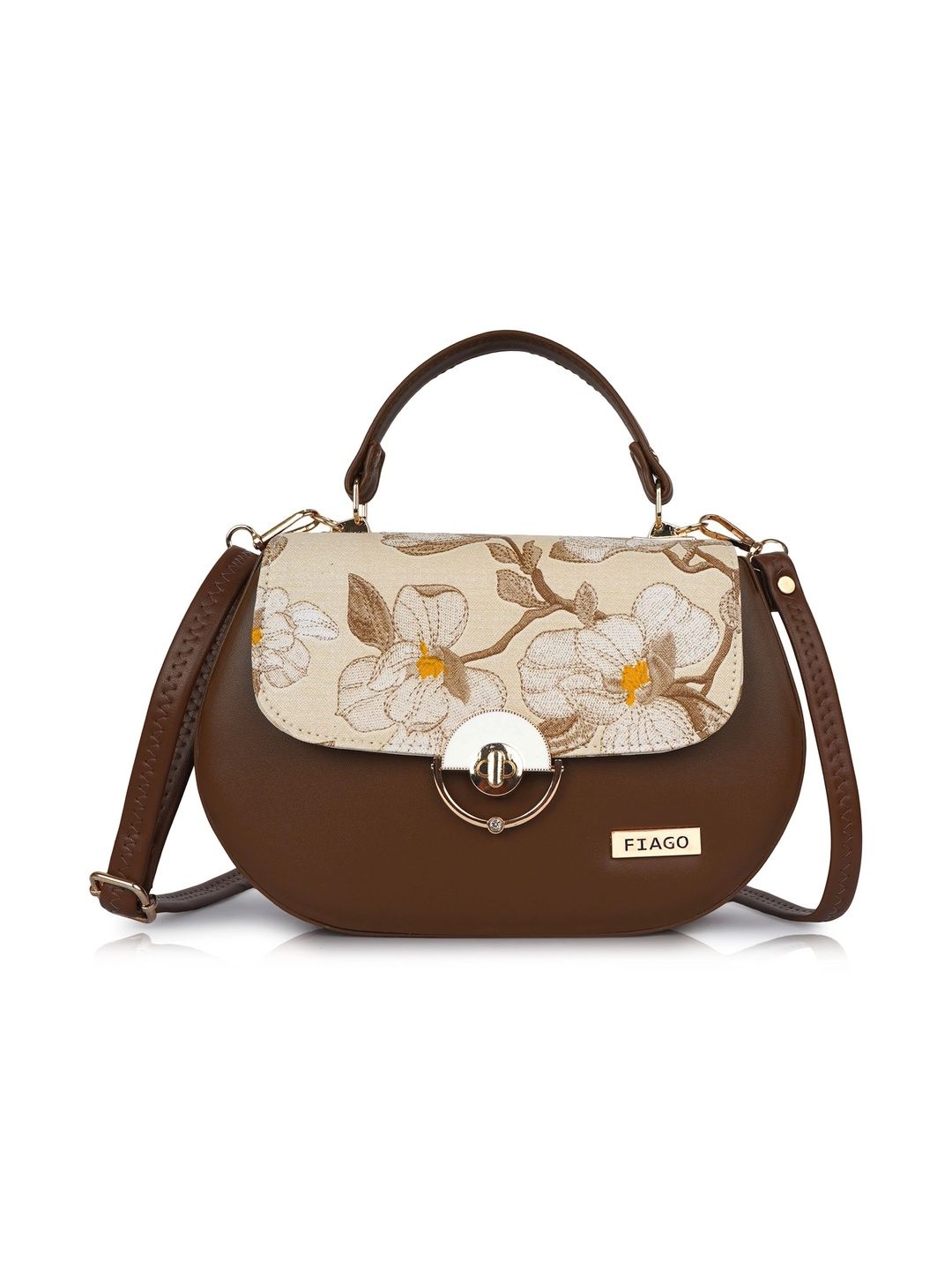 Fiago Floral Printed PU Handheld Bag-image-27