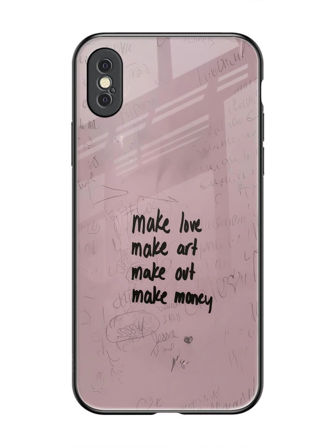 QRIOH Typography Printed iPhone Xs Back Case Mobile Accessories-image-37