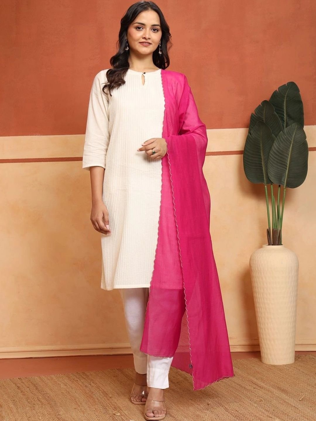 Fabindia Cotton Silk Blend Dupatta-picture-45