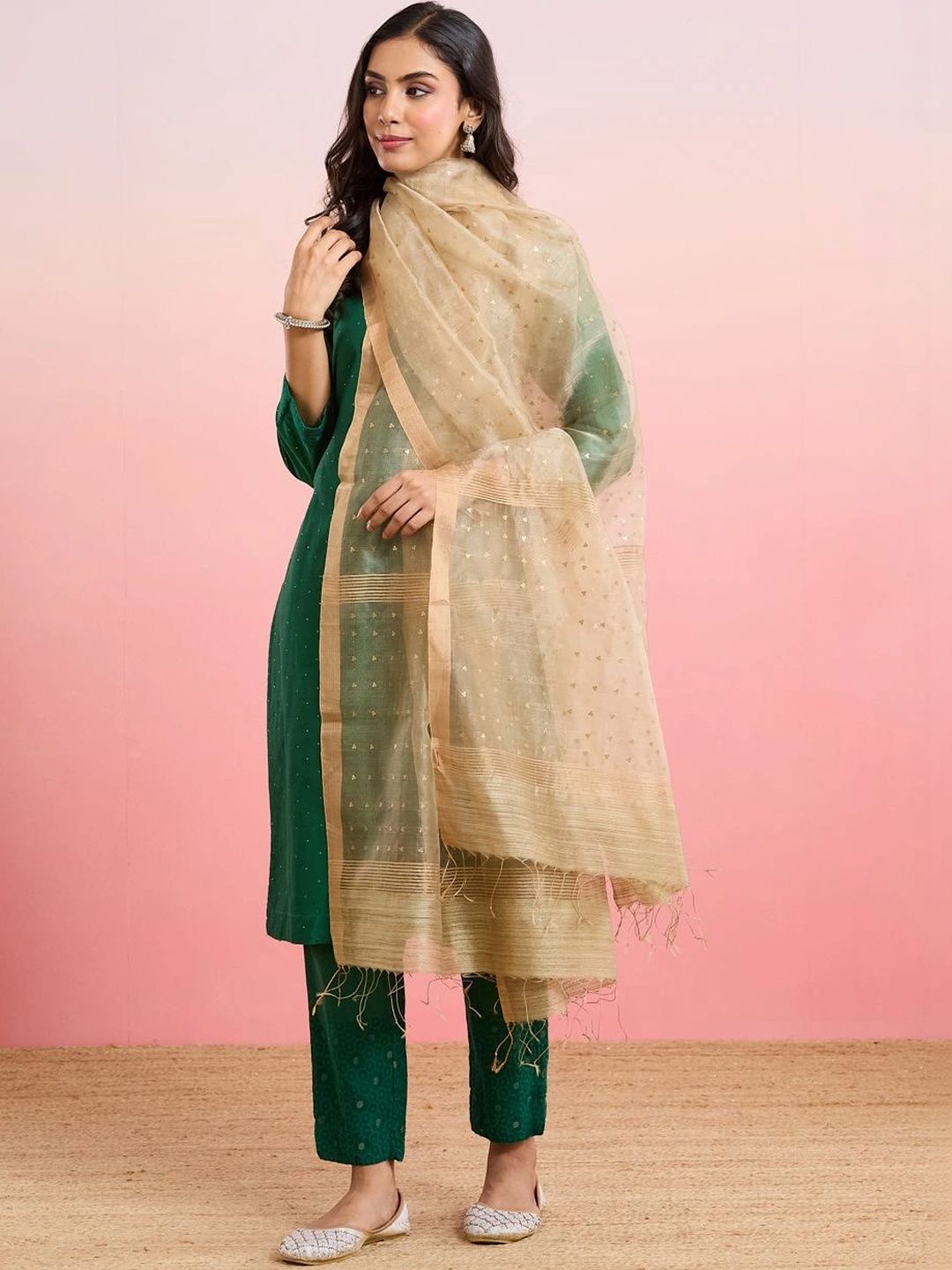 Fabindia Woven Design Dupatta with Zari-picture-38