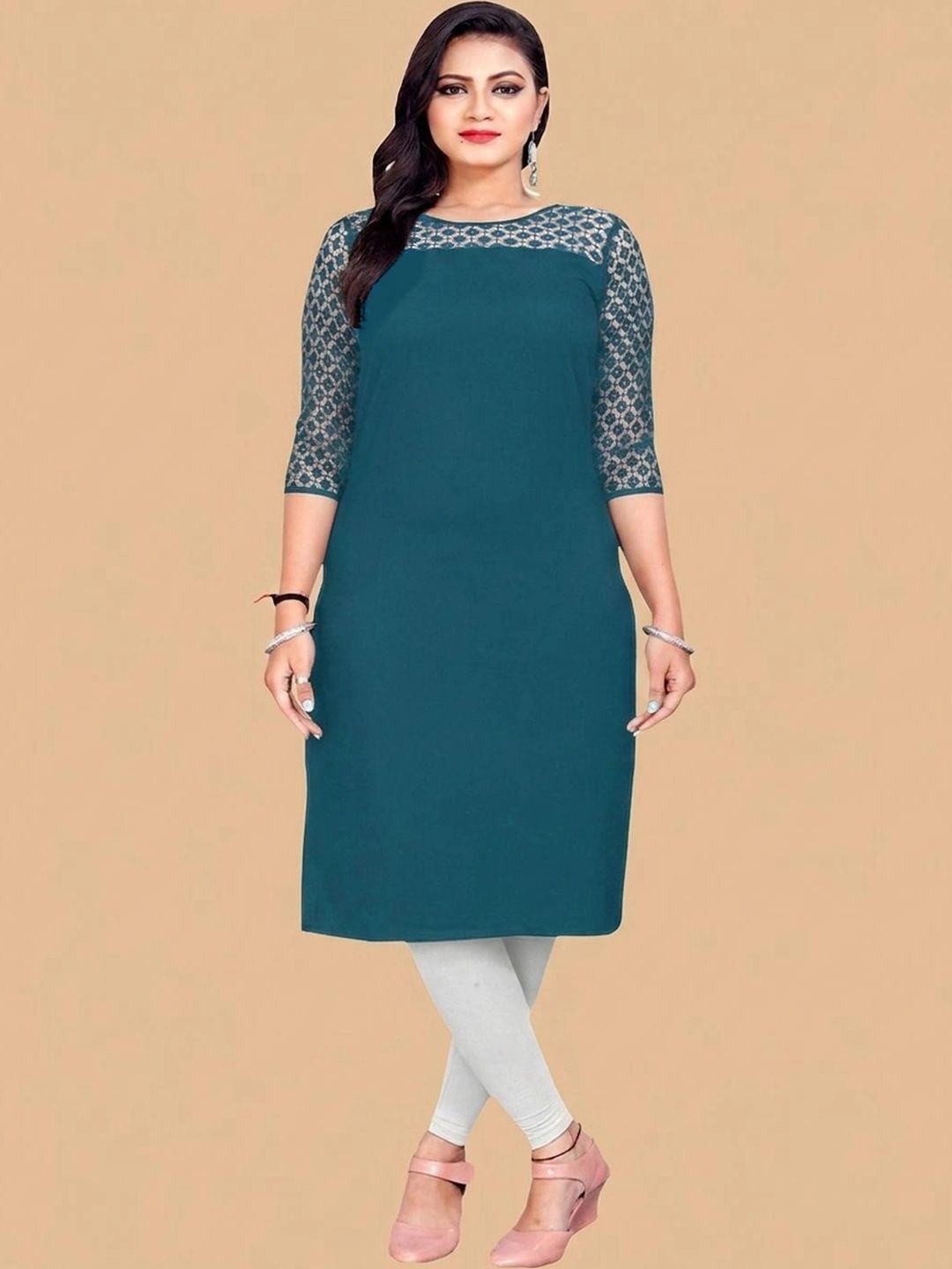 Dream Beauty Fashion Ethnic Motifs Yoke Design Kurti-picture-38