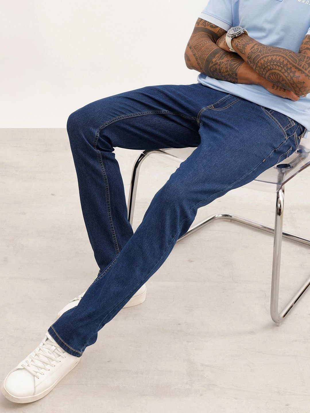 WROGN Men Straight Fit Mid-Rise Stretchable Jeans-picture-48