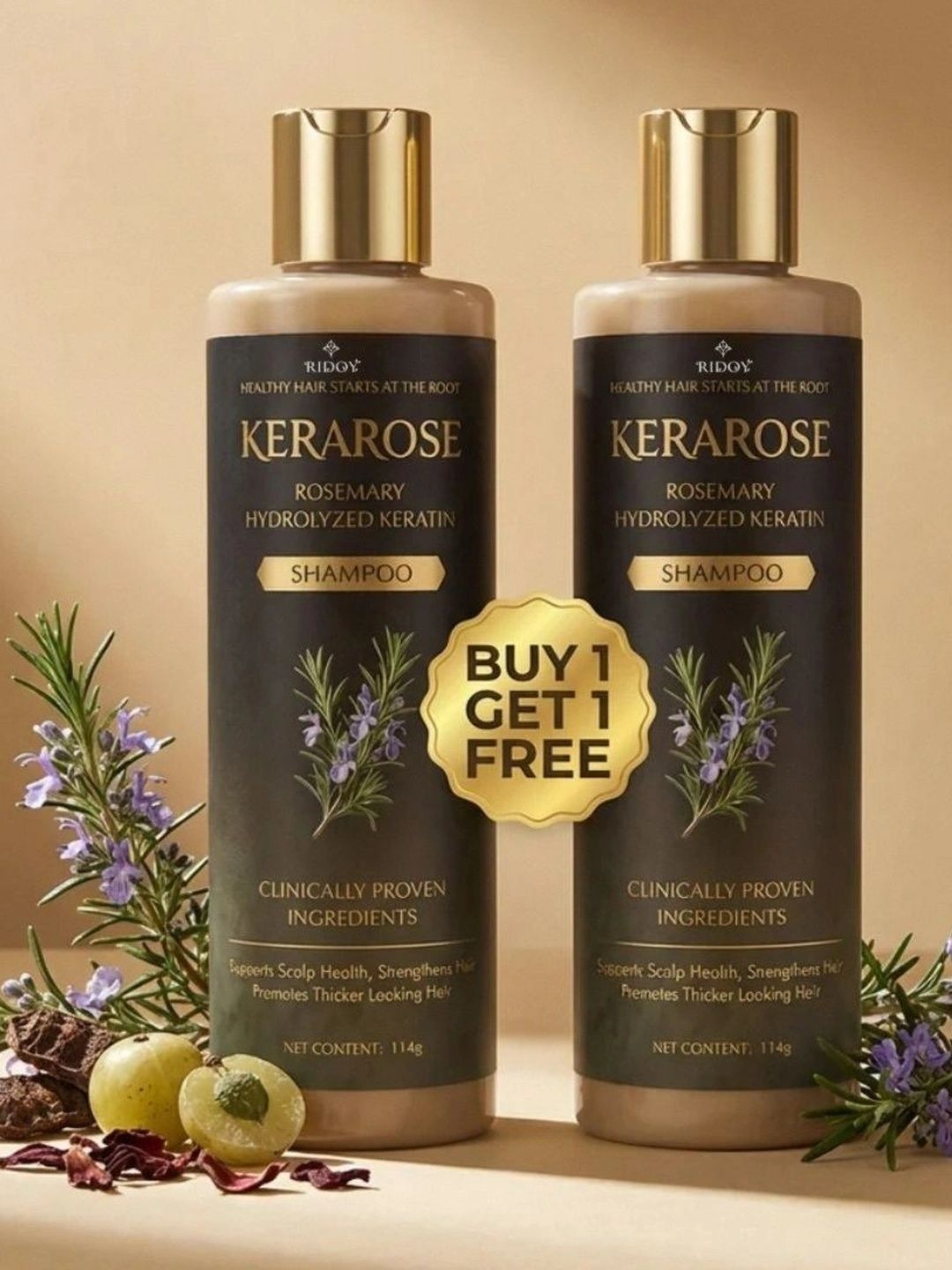 ridoy Set Of 2 Kerarose Rosemary Shampoo For Hair Growth - 114 ml Each-picture-52