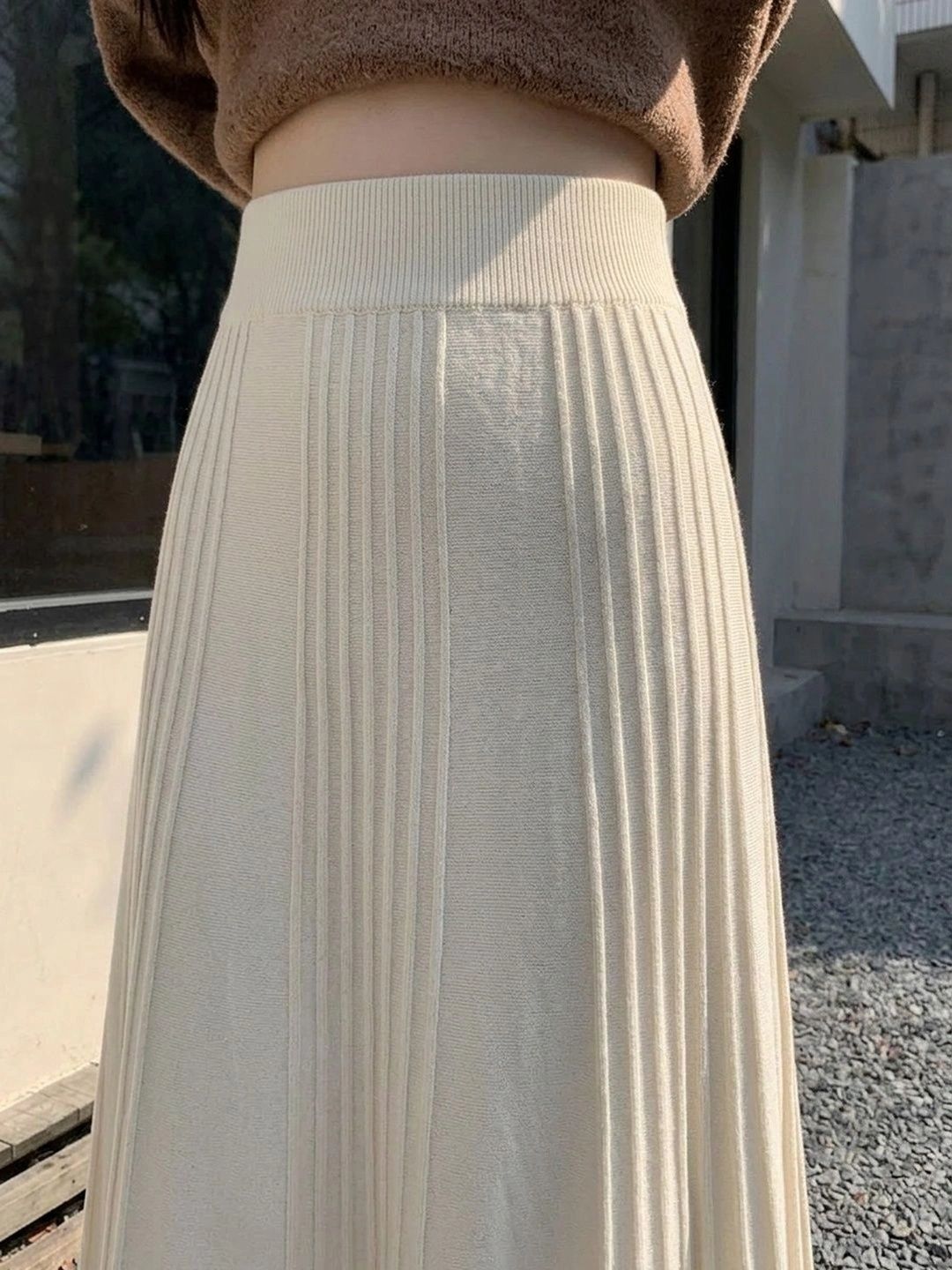 Suo Women Maxi Flared Skirt-picture-35