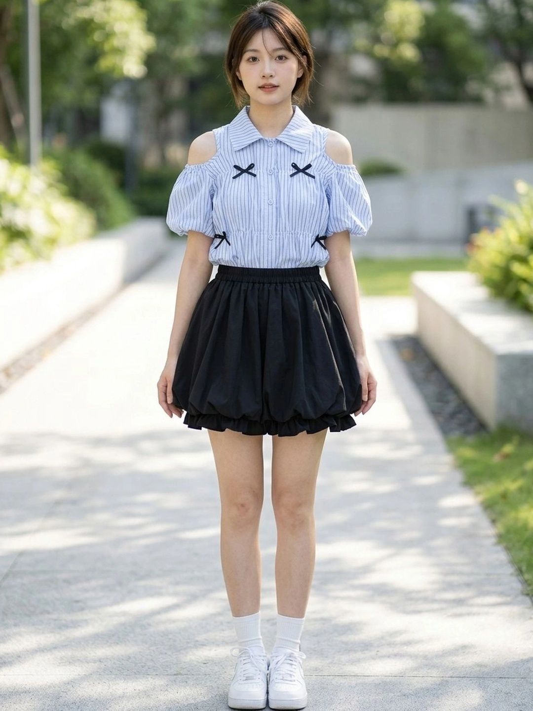 Suo Women Mini Balloon Skirt-picture-36