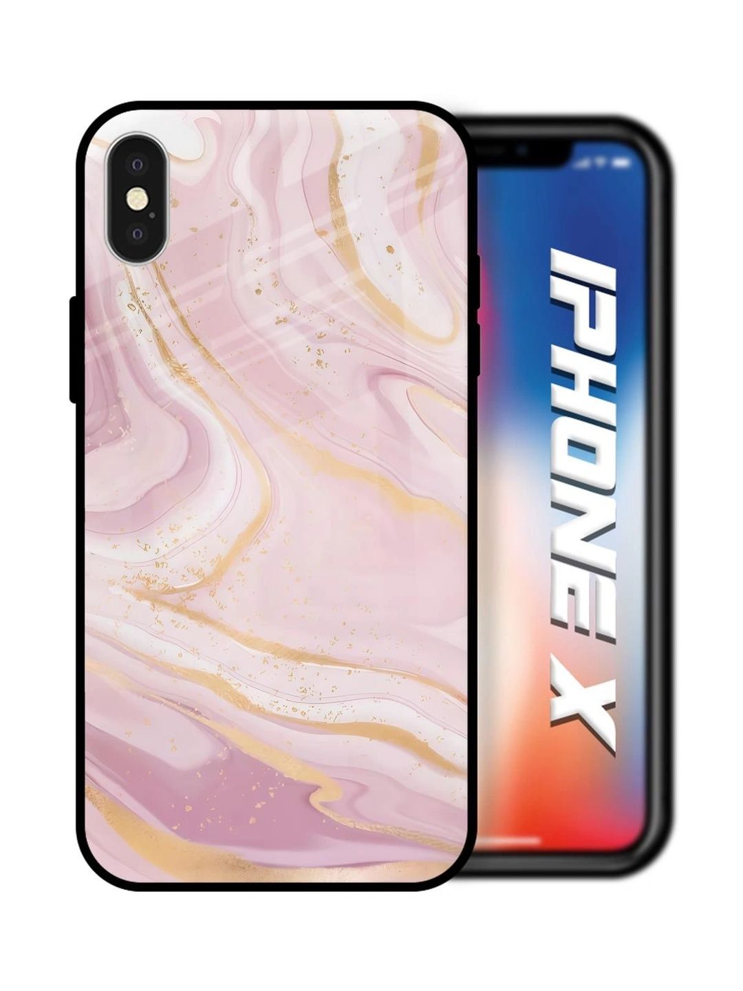 QRIOH Abstract Printed iPhone X Back Case Mobile Accessories-image-36