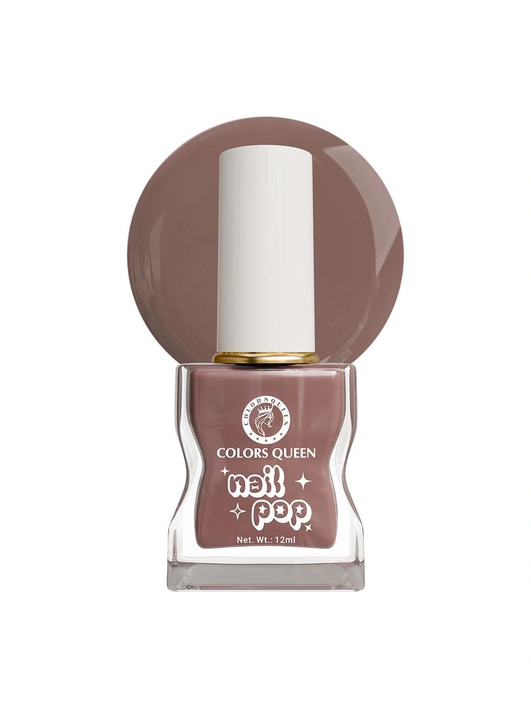 Colors Queen Nail Pop Glossy Gel Finish & Quick Drying Nail Polish - 12 ml - Dusty Pink-picture-33