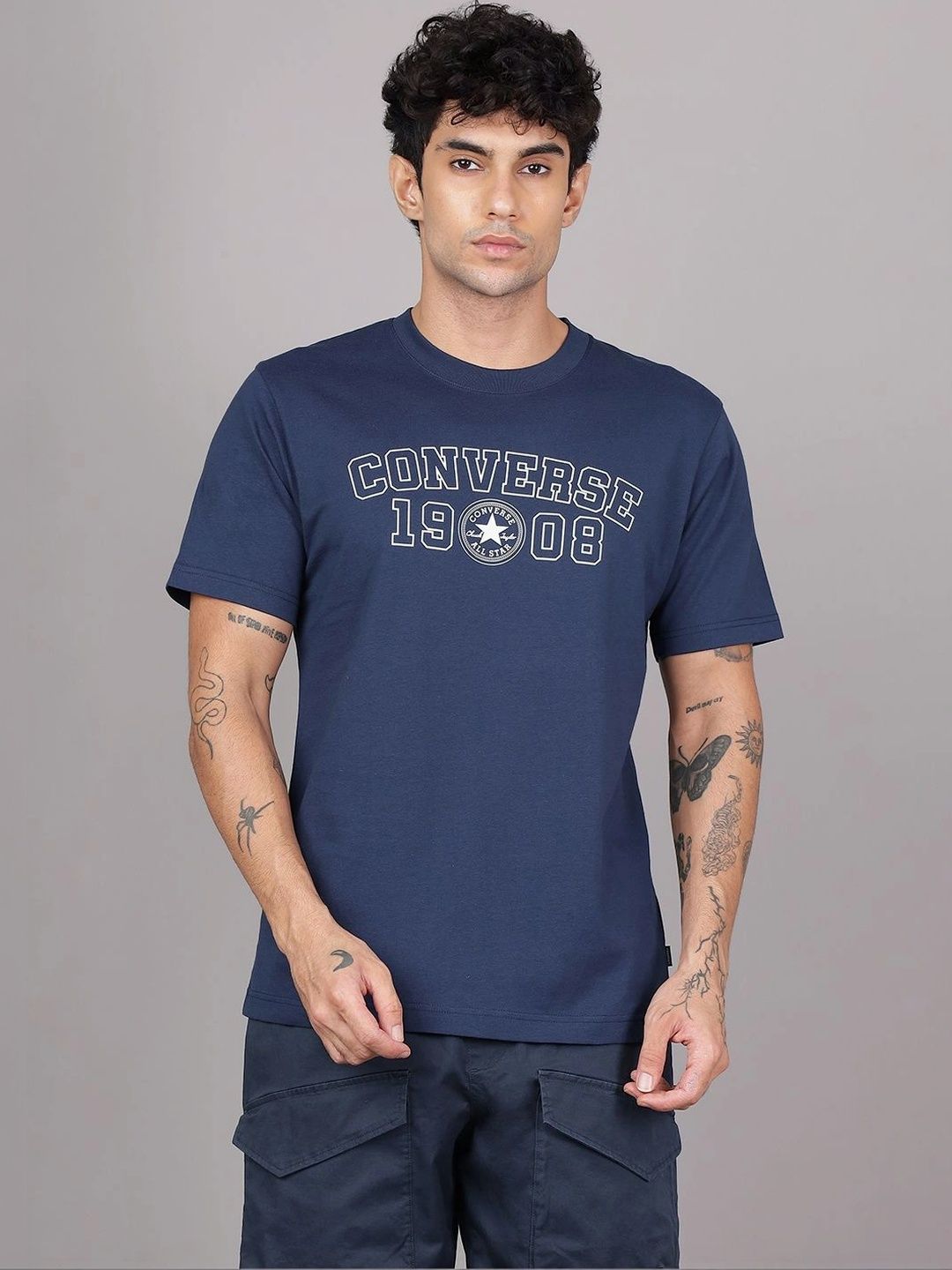 Converse Unisex Brand Logo Printed T-shirt-picture-17
