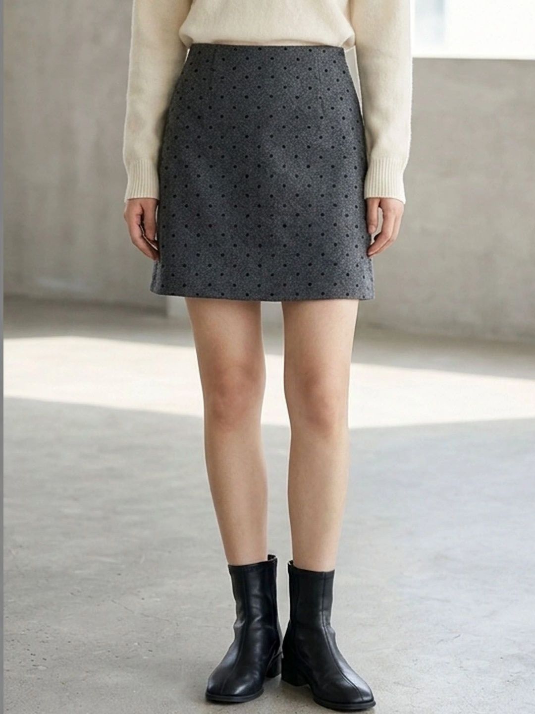 Suo Women Geometric Mini A-Line Skirt-picture-18