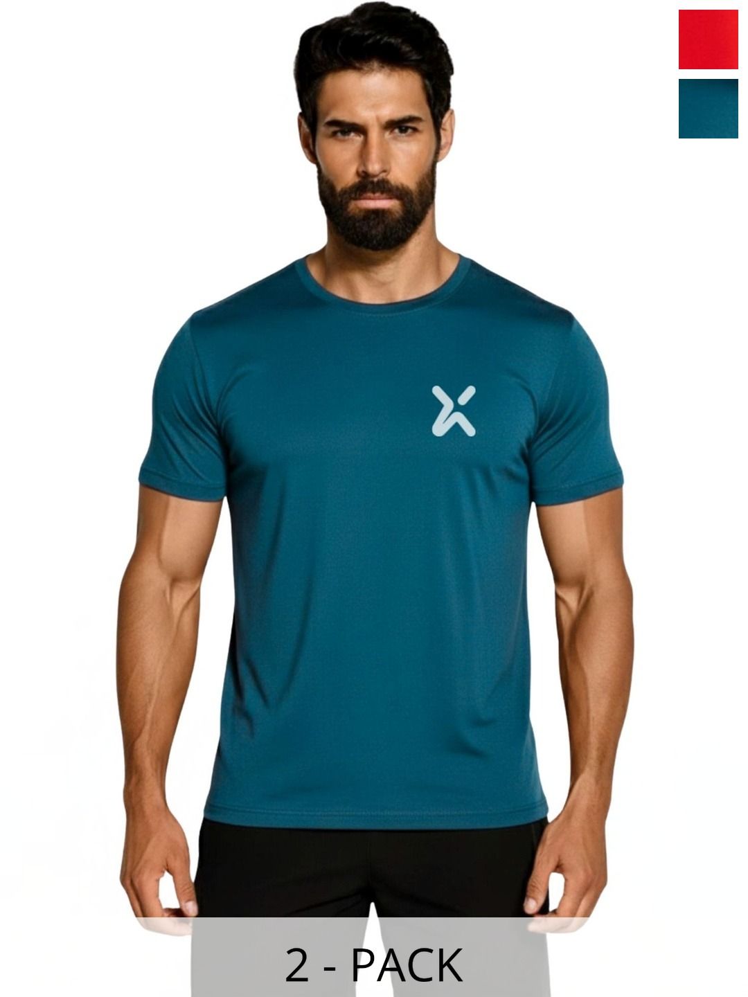 3Colors Men Brand Logo 2 Moisture Wicking T-shirt-picture-47