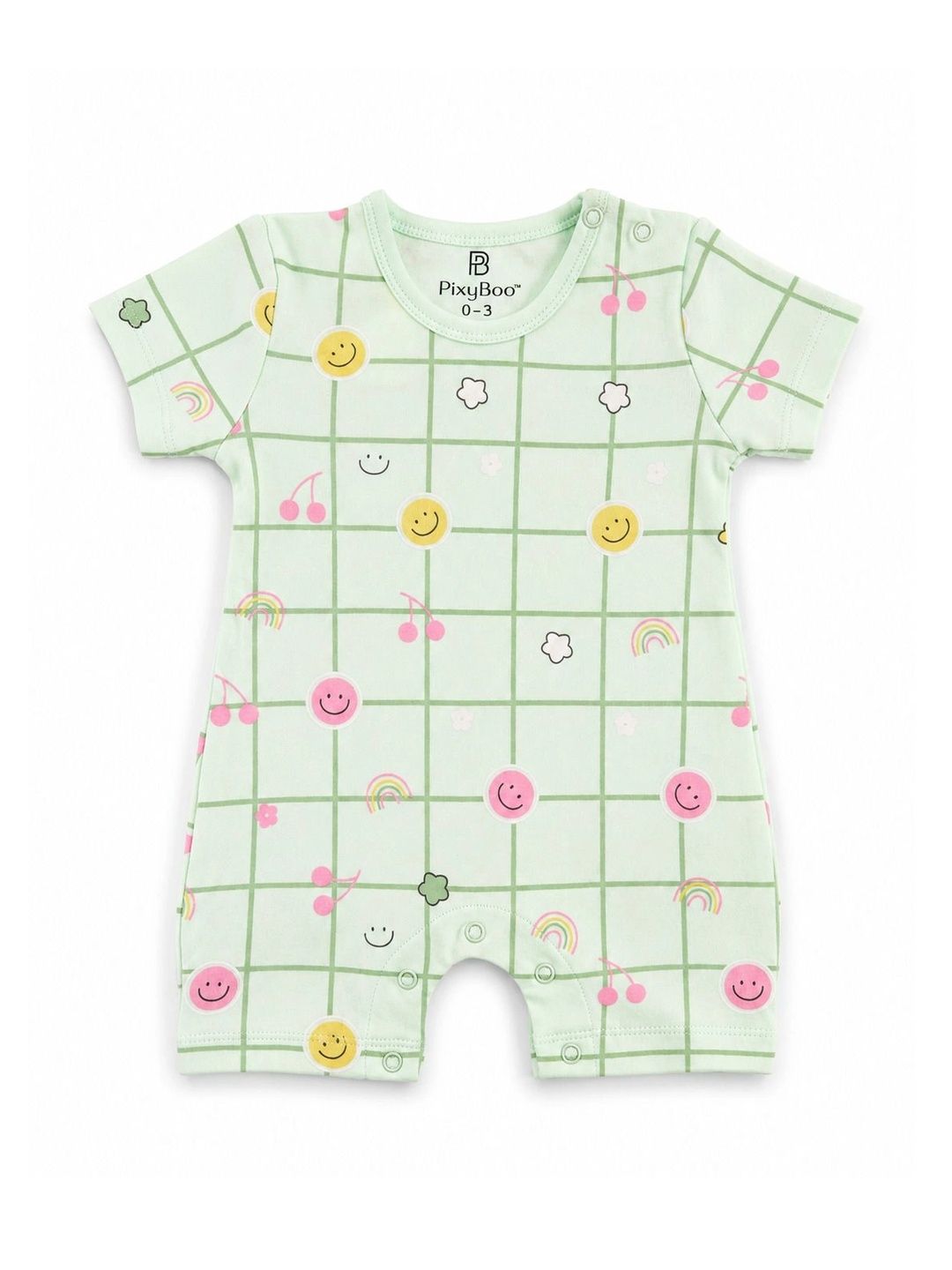 PixyBoo Infant Girls Printed Pure Cotton Rompers-picture-49