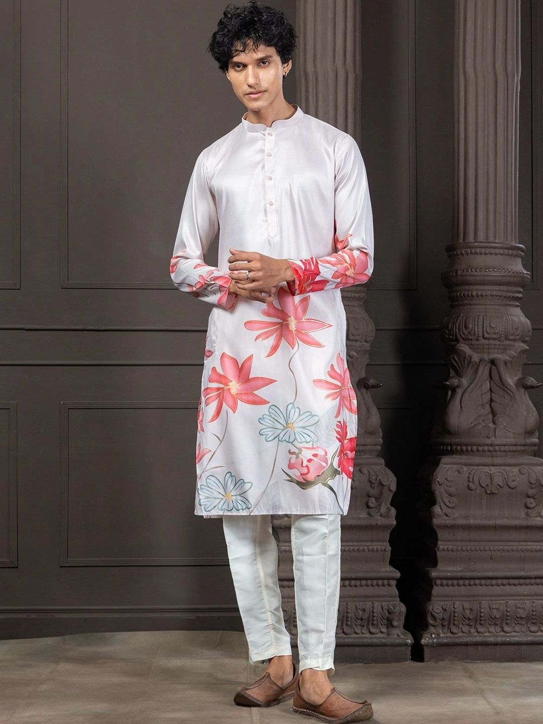 EKYAA Men Floral Printed Floral Kurta-picture-23