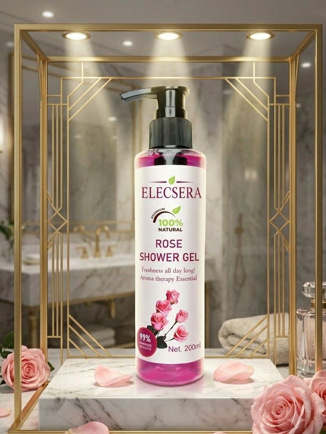Elecsera Rose Shower Gel For Hydration - 200 ml-picture-10