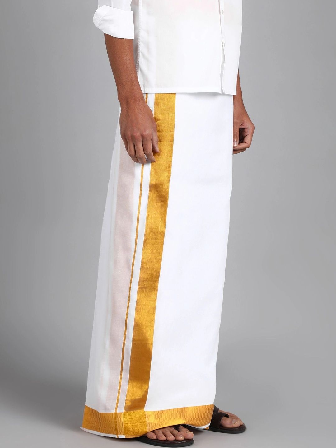 Radhika Handloom Men Striped Cotton Dhoti Dhotis-picture-12