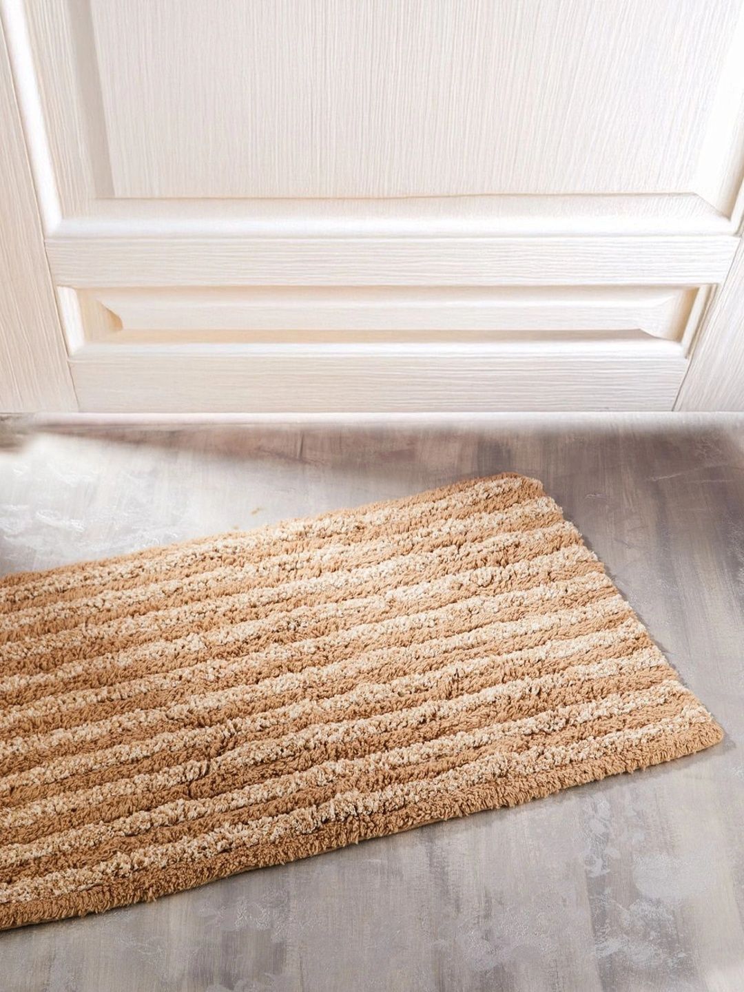 Fabindia Beige Woven Cotton Bath Rugs-picture-17