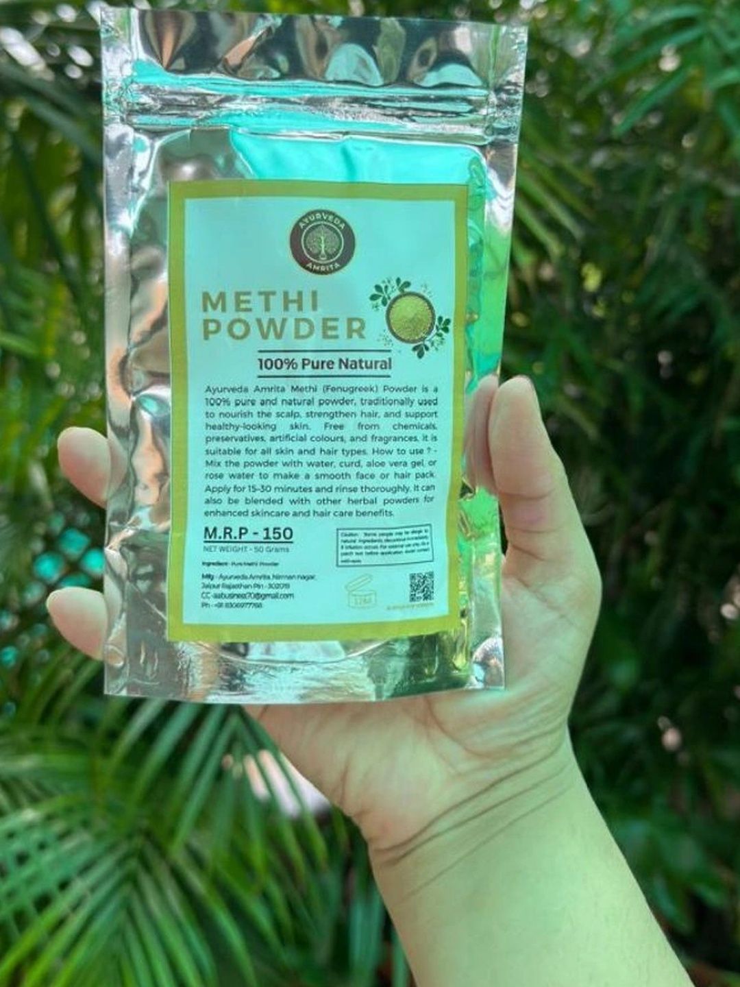 Ayurveda Amrita Natural Methi Powder For Hair & Skin - 50 g-picture-42
