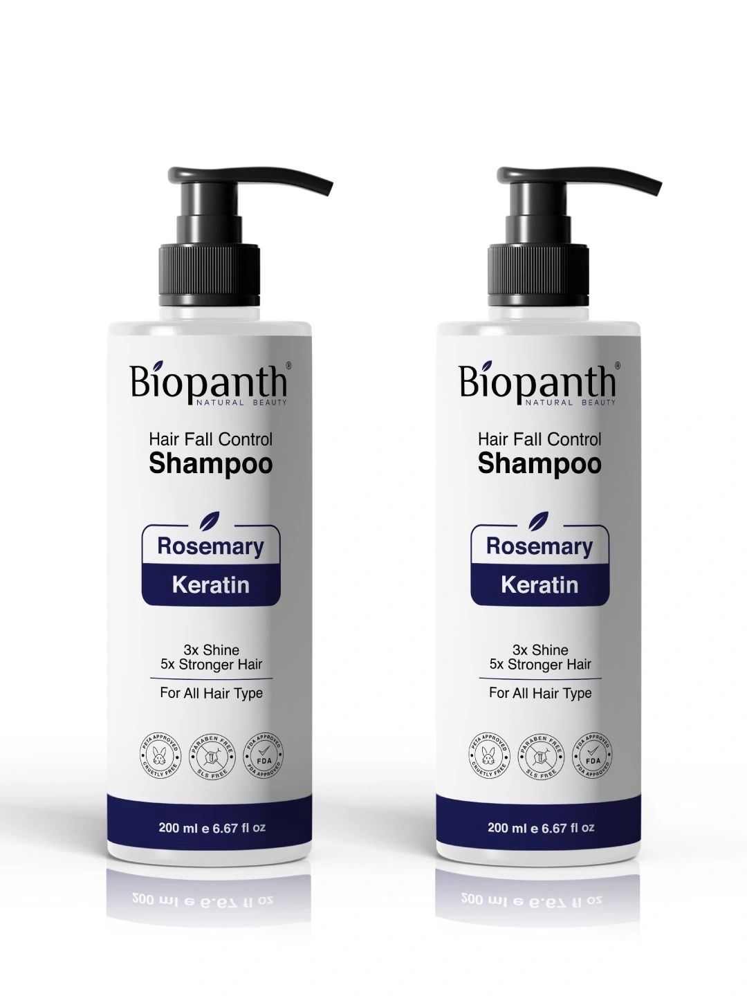 BIOPANTH Set Of 2 Hair Fall Control Shampoo With Rosemary - 200 ml Each-picture-4