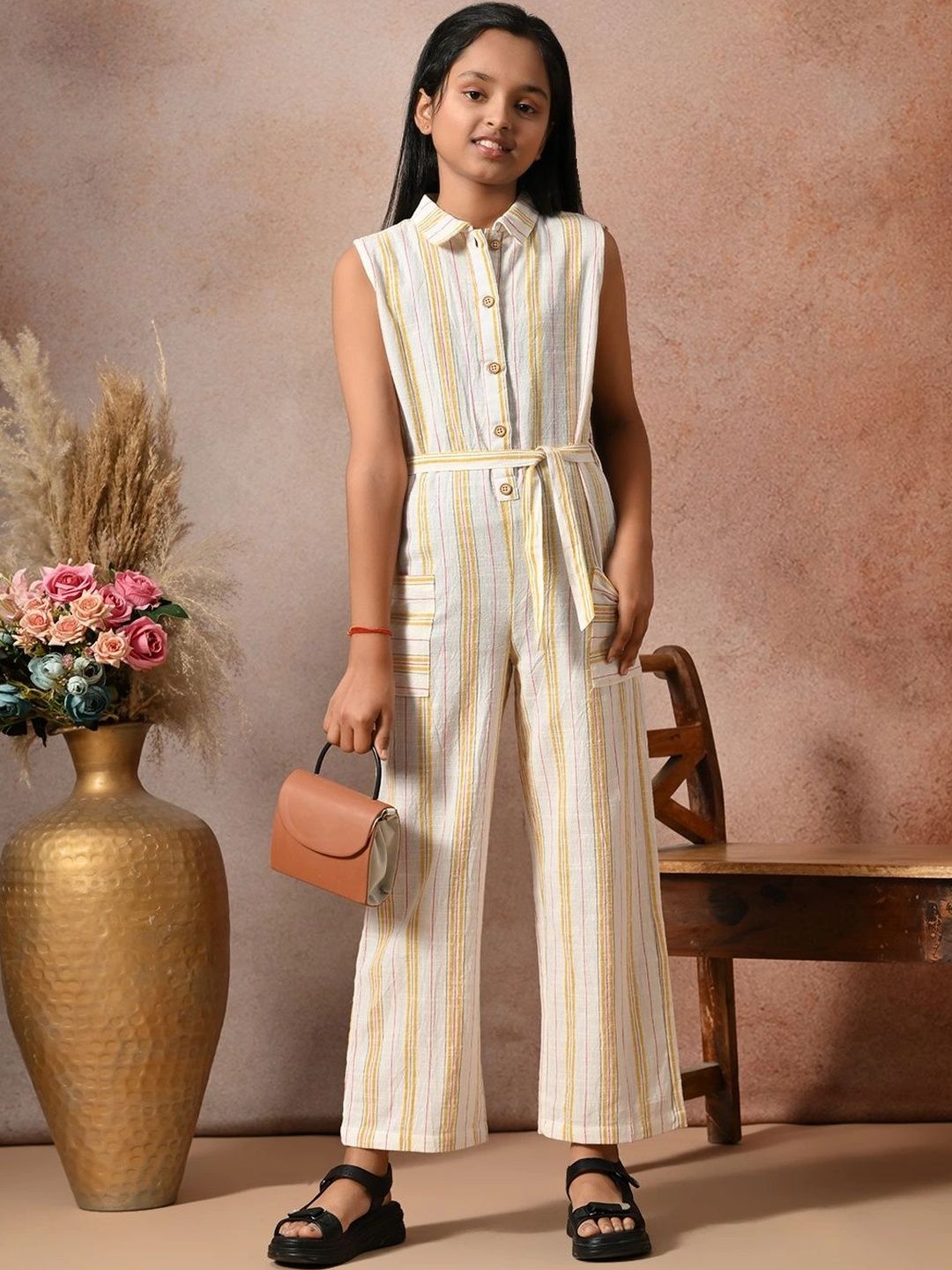 CHARMGAL Girls Striped Basic Jumpsuit-image-42