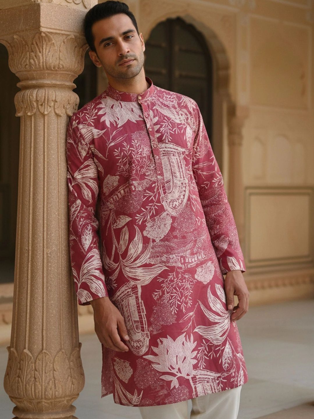 VOZIA Men Ethnic Motifs Printed Kurta-picture-58