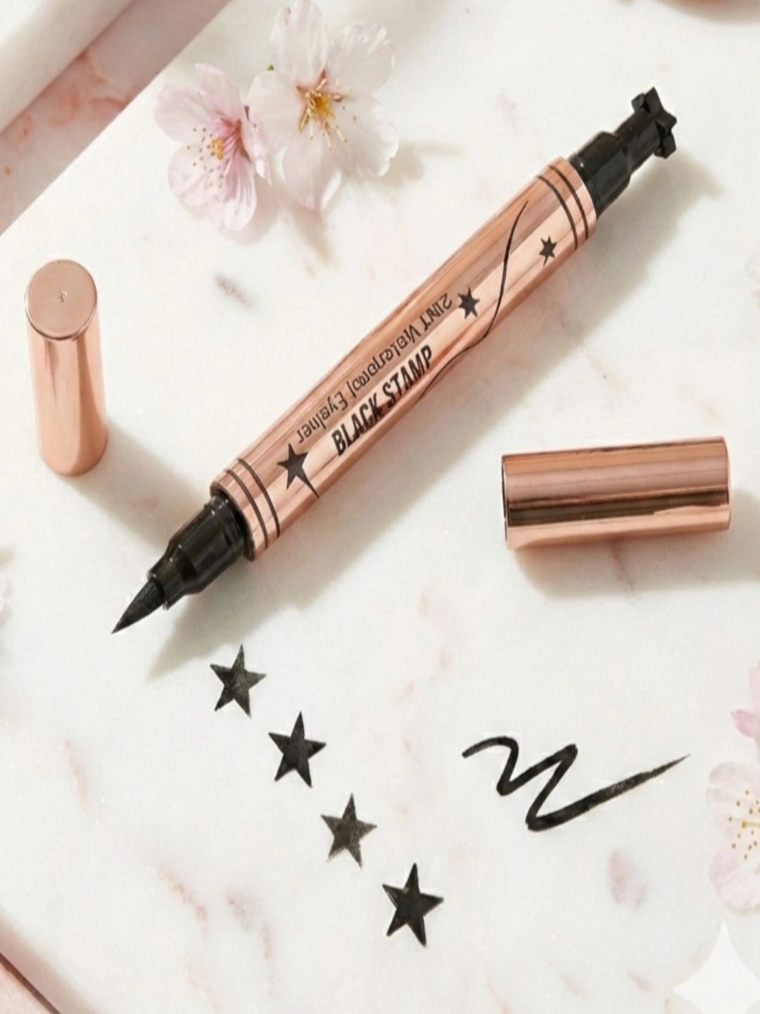 OMAAYAA STORES Black Stamp 2-In-1 Eyeliner Pen-10g- Black-image-38