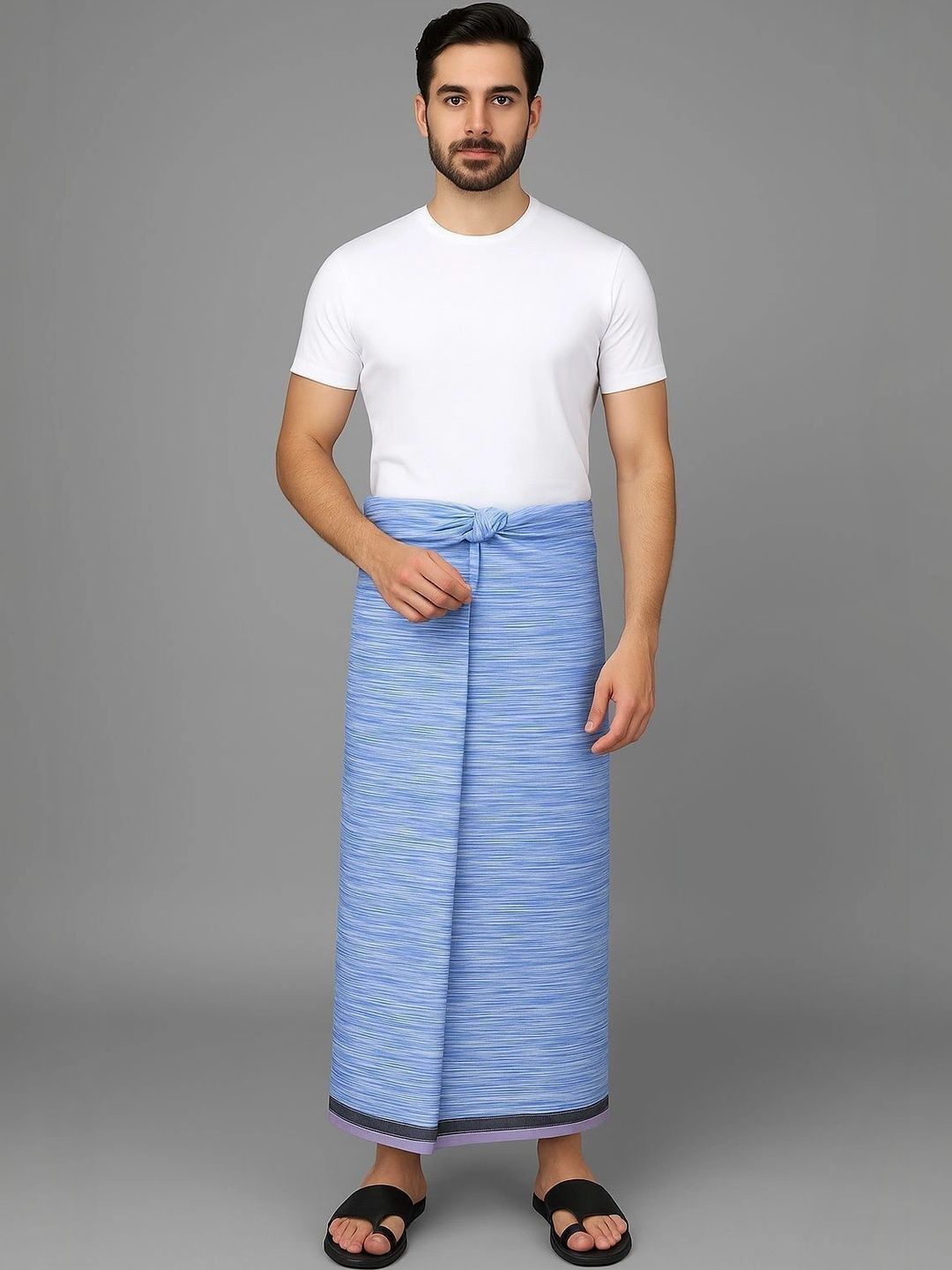 Radhika Handloom Men Striped Cotton Dhoti Dhotis-picture-12