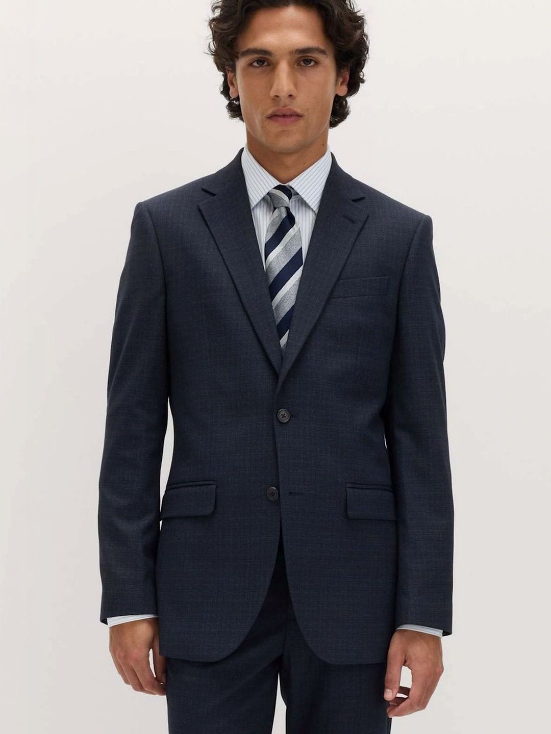 Marks & Spencer Regular Fit Textured Stretch Blazer-picture-20