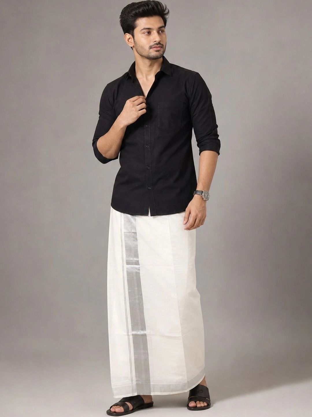 Radhika Handloom Men Cotton Dhoti Dhotis-picture-37