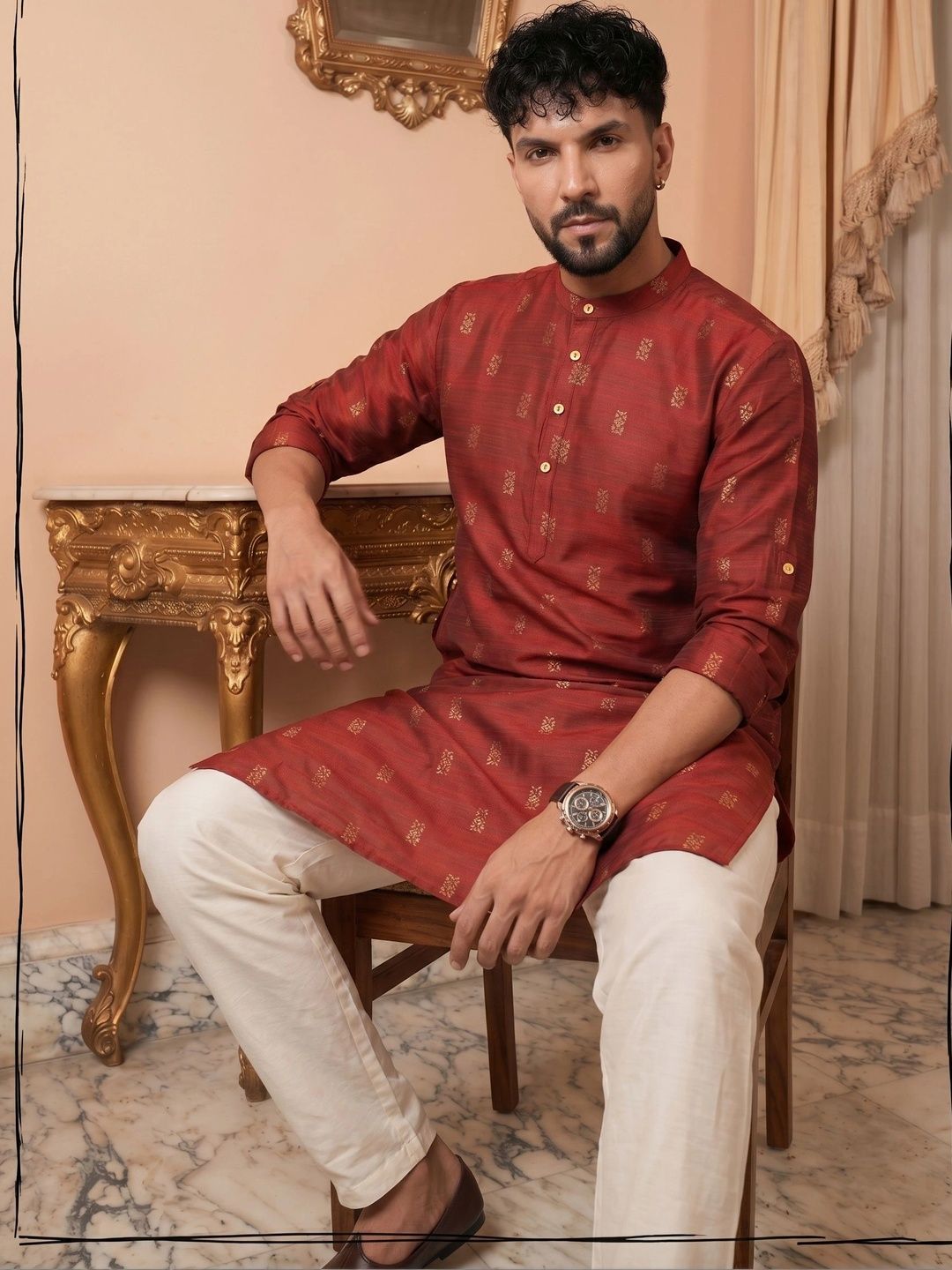 Anouk Men Ethnic Motifs Kurta-image-7