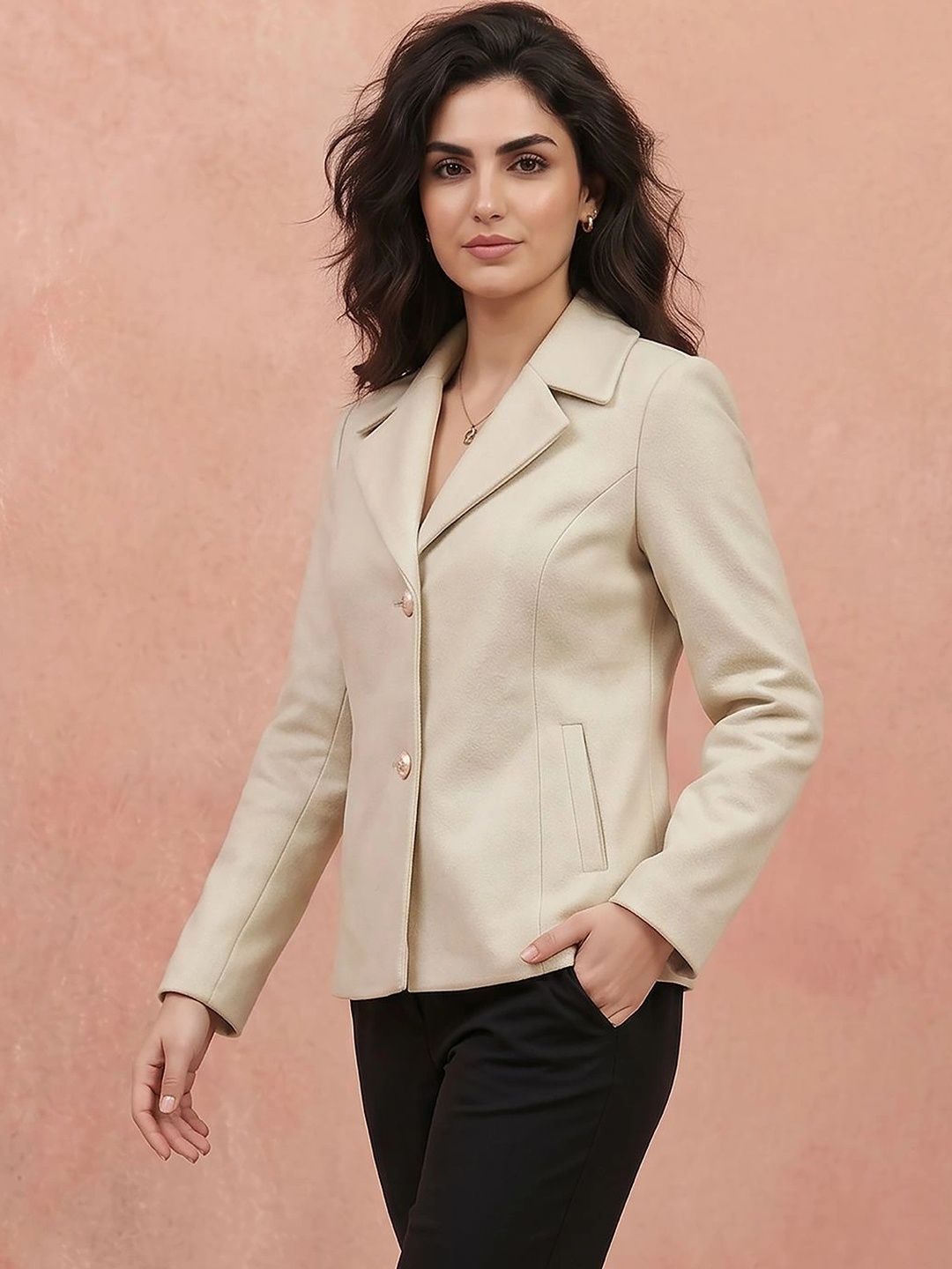 all about you Notched Lapel Single-Breasted Tailored Fit Casual Blazer-picture-33