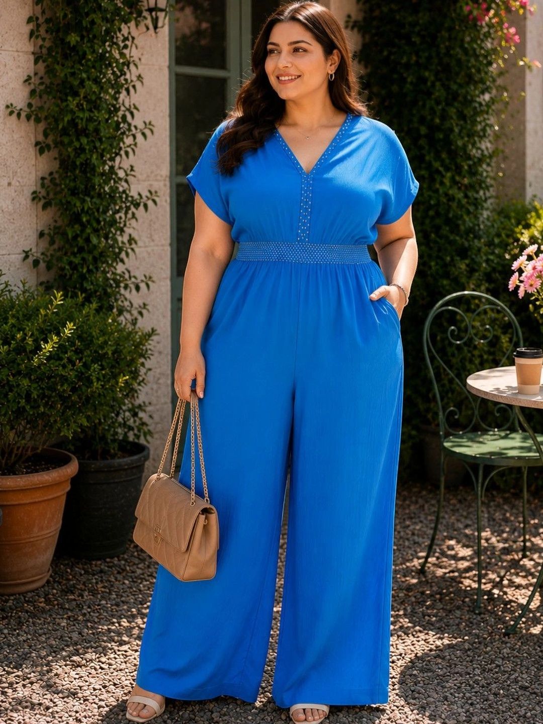 Oxolloxo Basic Jumpsuit with Embellished-picture-24