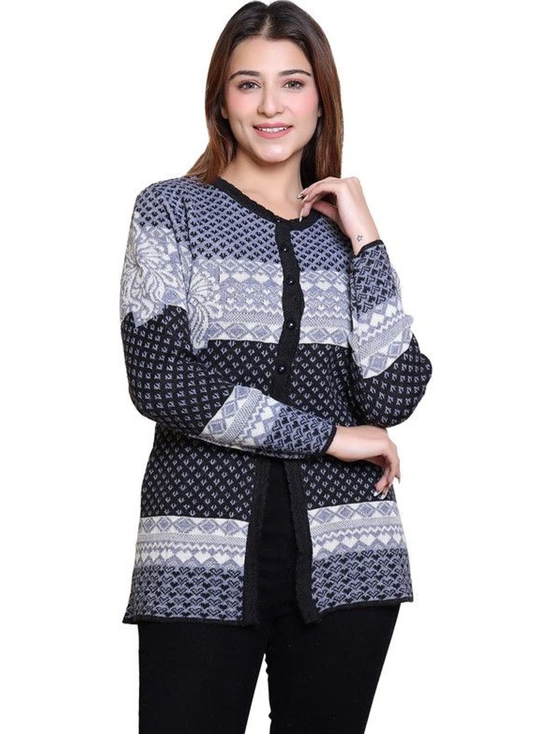 Grand Line Women Printed Cardigan-picture-25