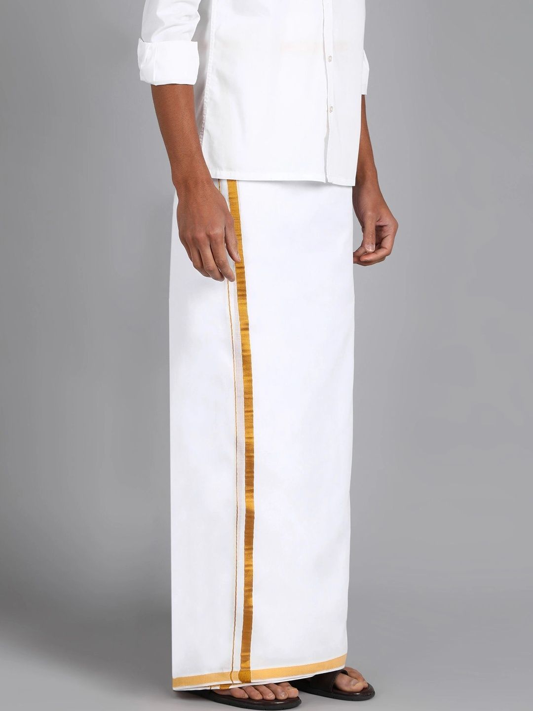Radhika Handloom Men Striped Cotton Dhoti Dhotis-picture-13