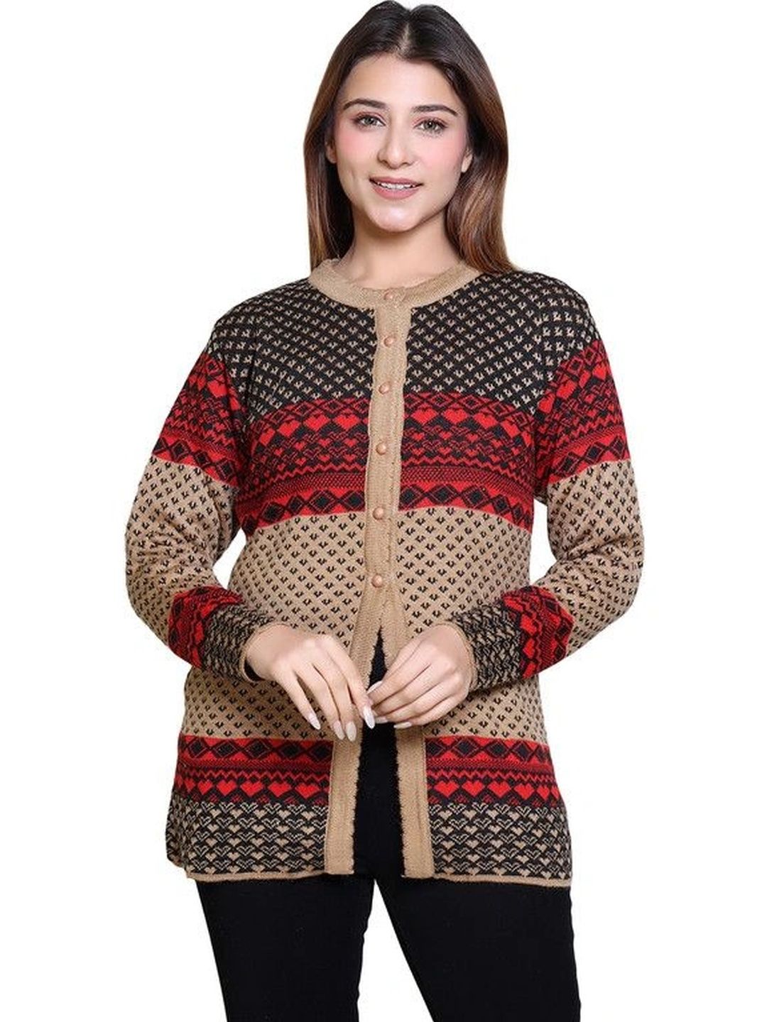 Grand Line Women Printed Cardigan-picture-17