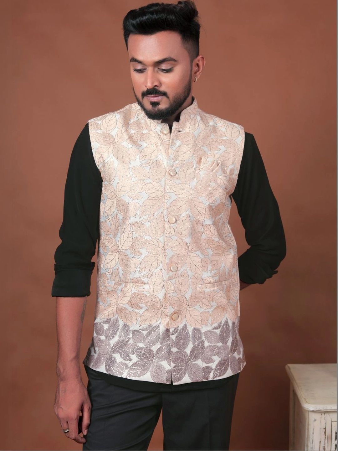 Varbandhan Woven Design Woven Nehru Jackets-picture-33