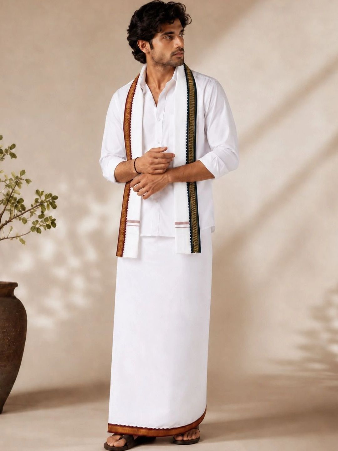 Radhika Handloom Men Cotton Dhoti Dhotis-image-47