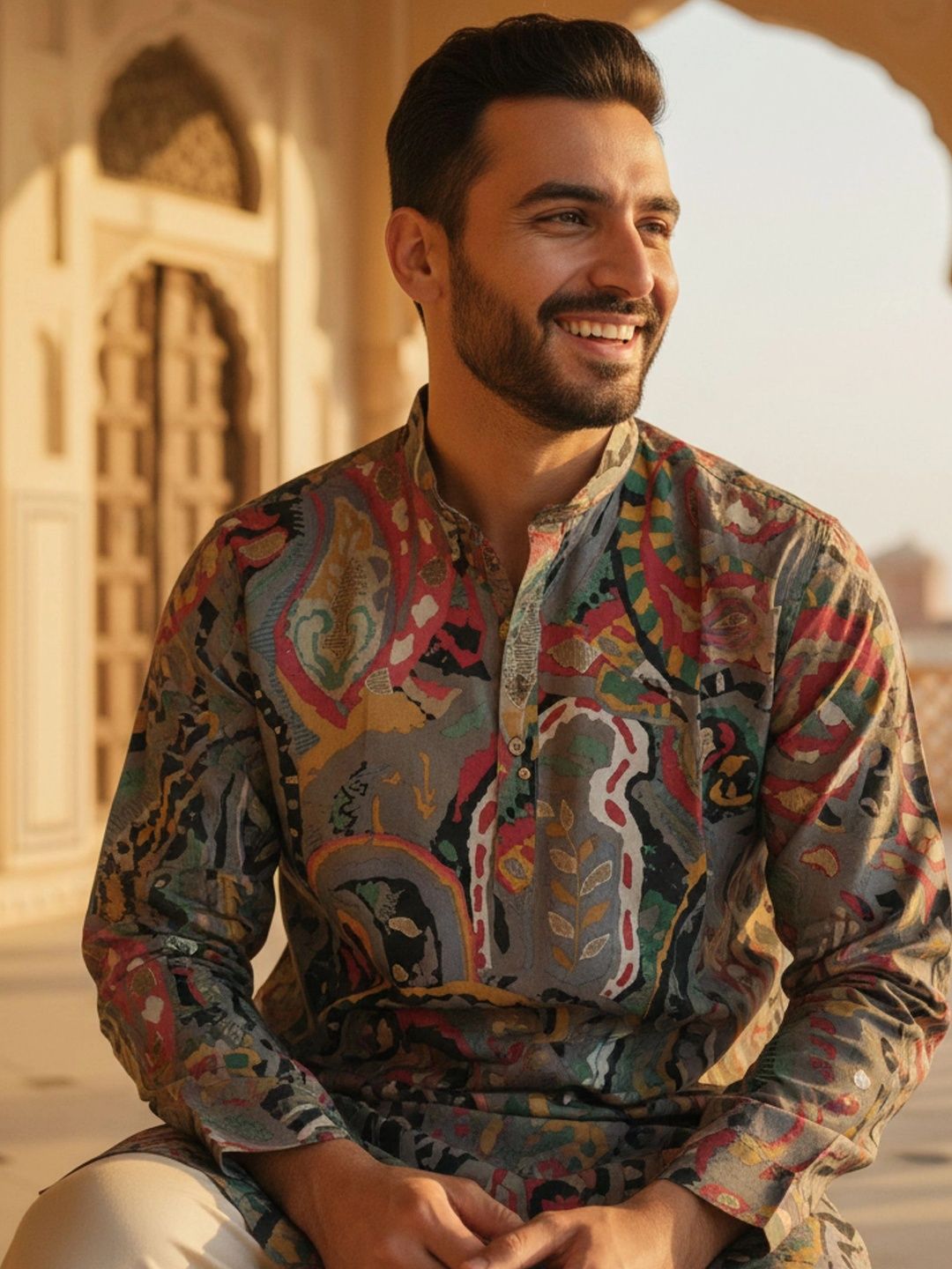 VOZIA Men Paisley Printed Kurta-picture-19