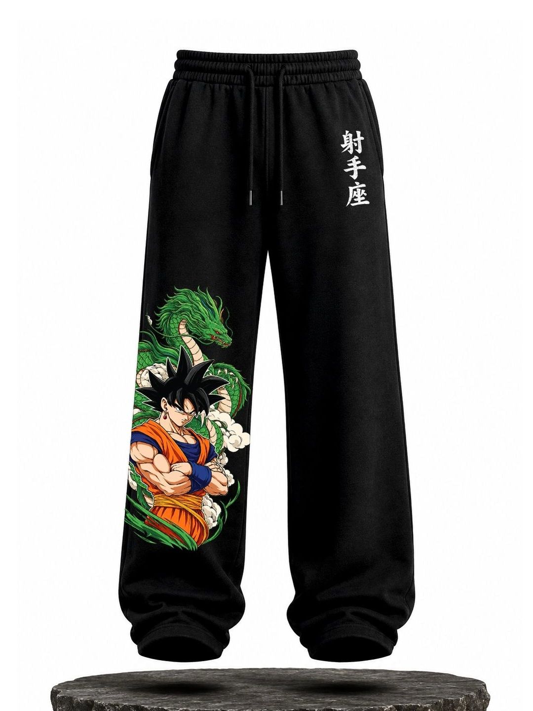 Dressing Hub Men Wide Leg Graphic Print Training Track Pants-picture-53