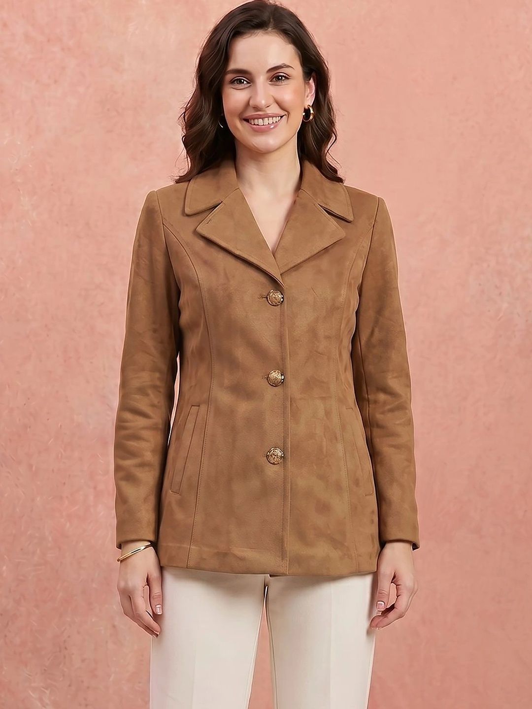 all about you Notched Lapel Single-Breasted Tailored Fit Casual Blazers-picture-32